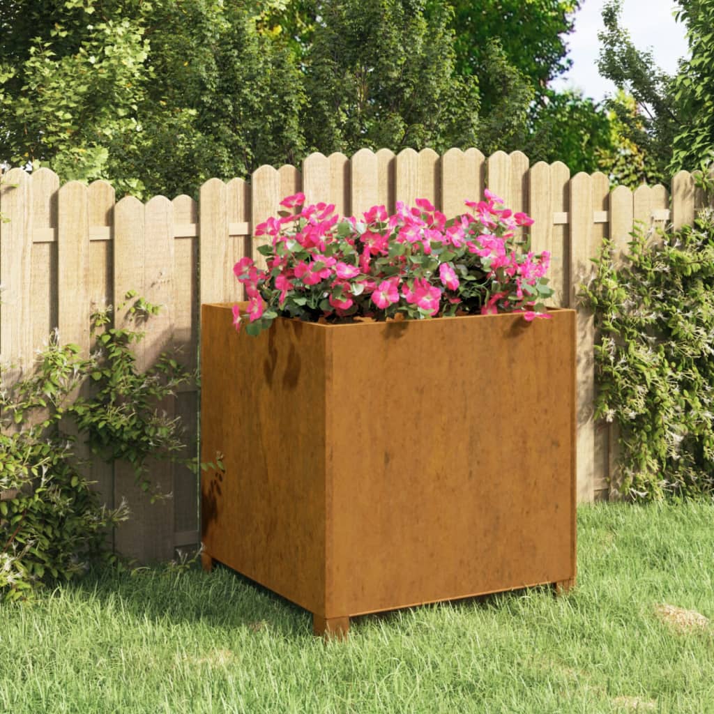 Planters With Legs 2 Pcs Rusty Corten Steel