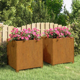 Planters With Legs 2 Pcs Rusty Corten Steel