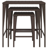 Nesting Tables 3 Pcs Poly Rattan