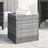 Side Table 40X37X40.5 Cm Poly Rattan And Tempered Glass