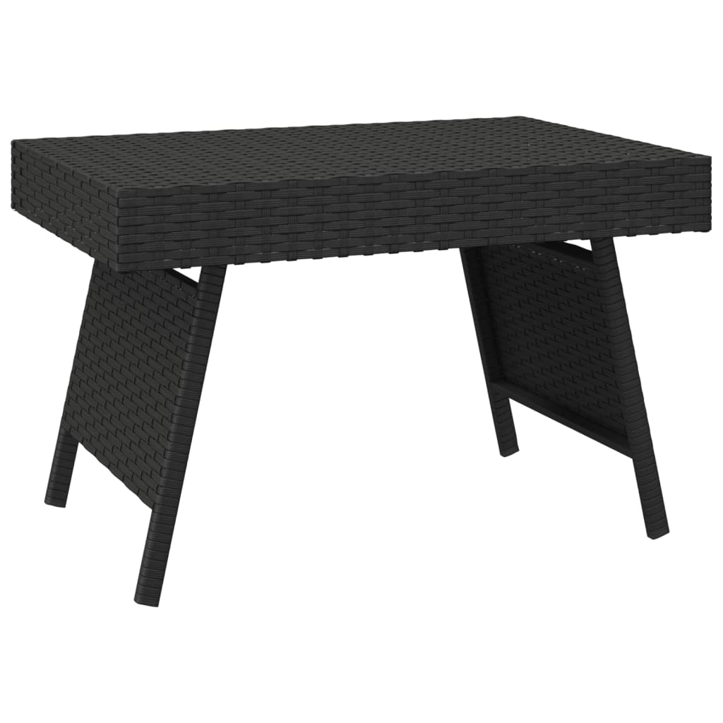Foldable Side Table 60X40X38 Cm Poly Rattan