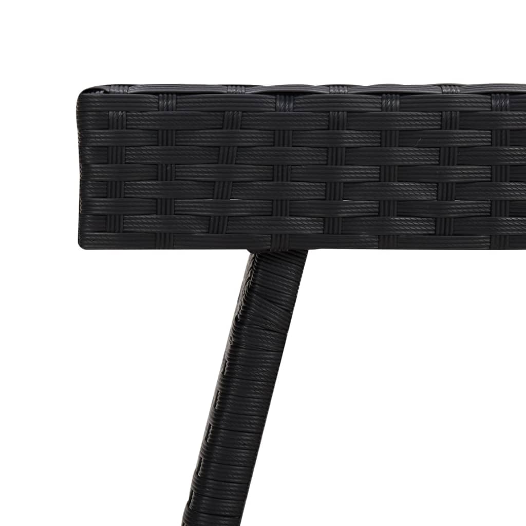 Foldable Side Table 60X40X38 Cm Poly Rattan