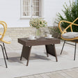 Foldable Side Table 60X40X38 Cm Poly Rattan