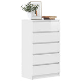 Drawer Cabinet 60X36X103 Cm Engineered Wood