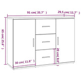 Sideboard 91X29.5X65 Cm Engineered Wood