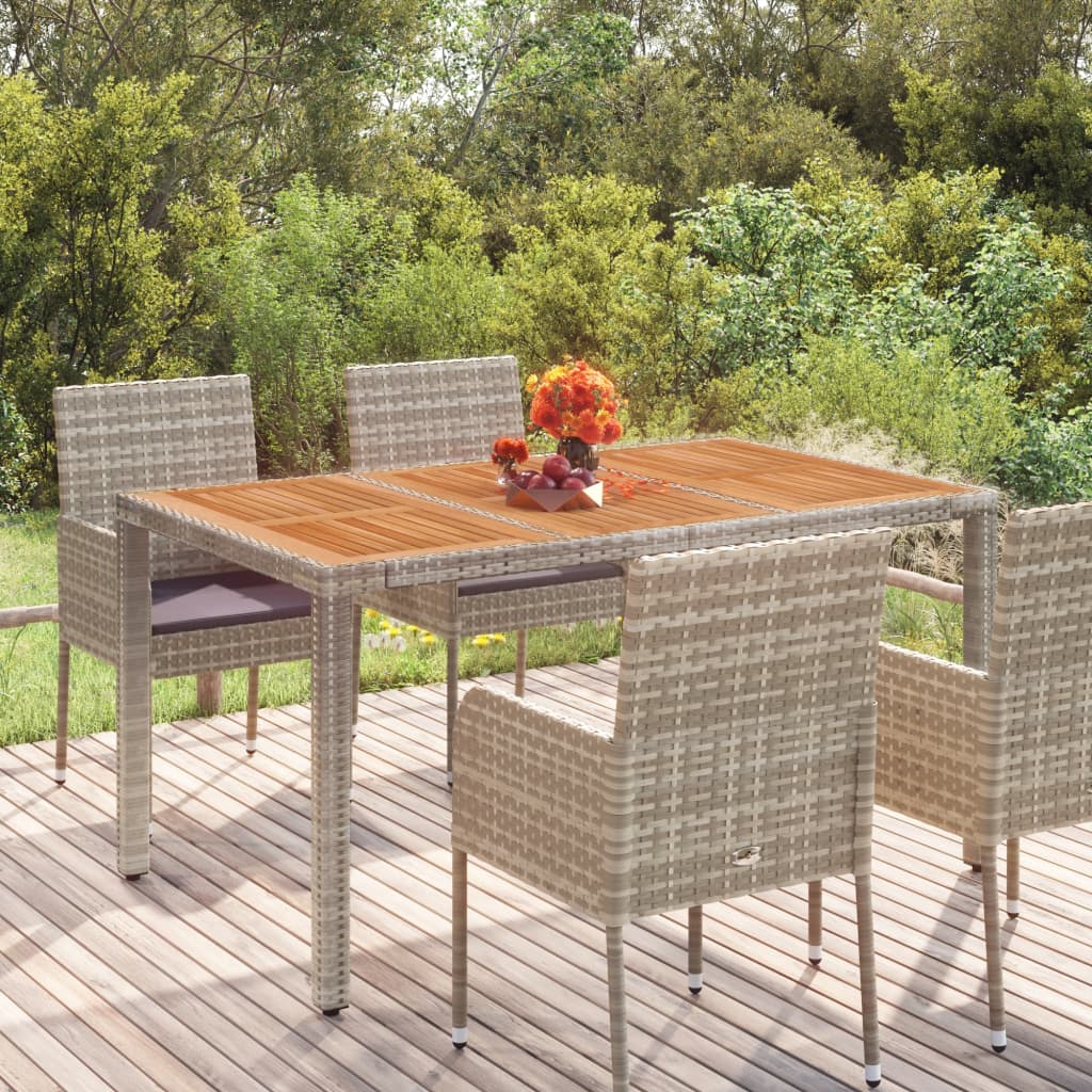 Garden Table With Poly Rattan