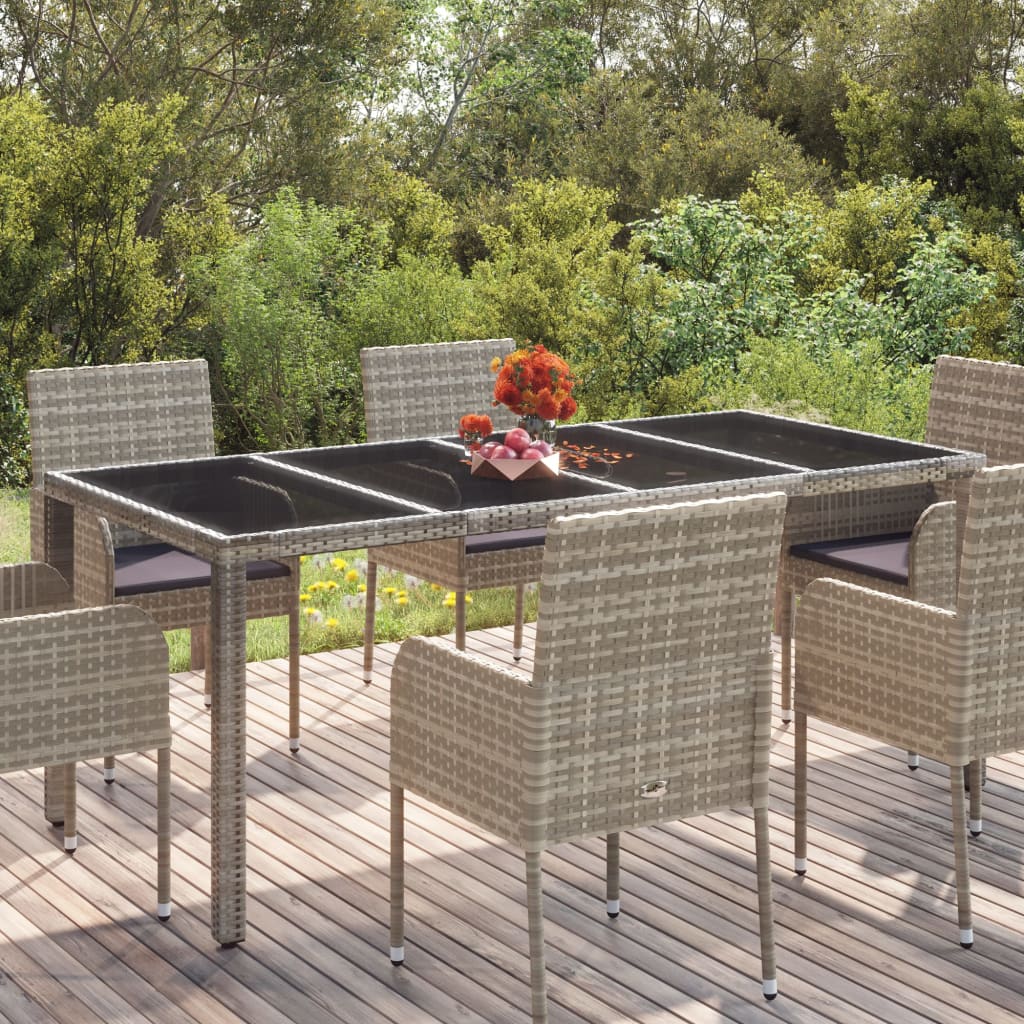 Garden Table With Poly Rattan