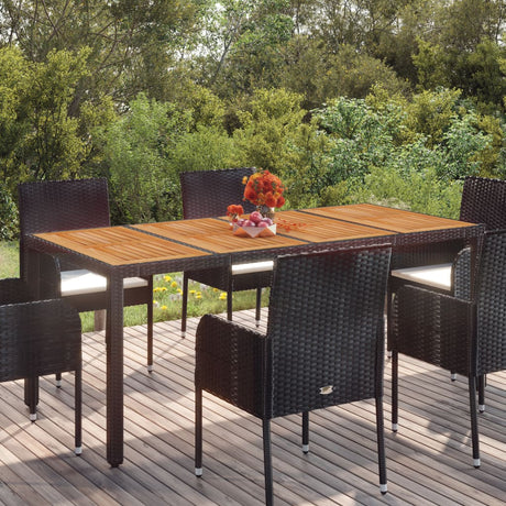 Garden Table With Poly Rattan