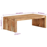 Coffee Table 110X55X35 Cm Solid Wood Acacia