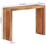 Console Table 110x30x76 cm Solid Wood Acacia