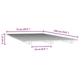 Bed Frame without Mattress White 75x190 cm Small Single Solid Wood Pine