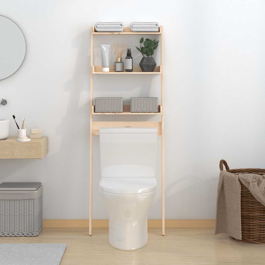 Toilet Rack 63.5X32X179 Cm Solid Wood Pine