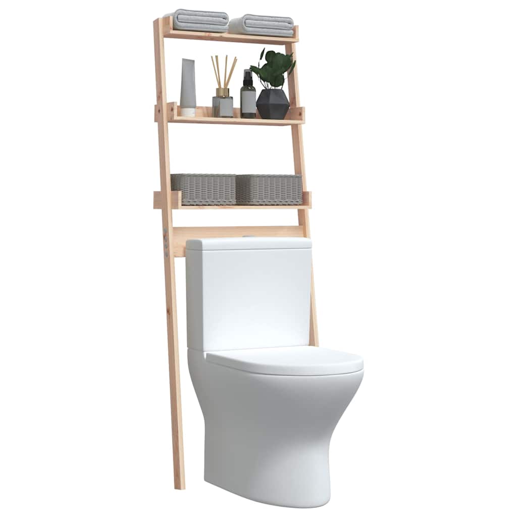 Toilet Rack 63.5X32X179 Cm Solid Wood Pine