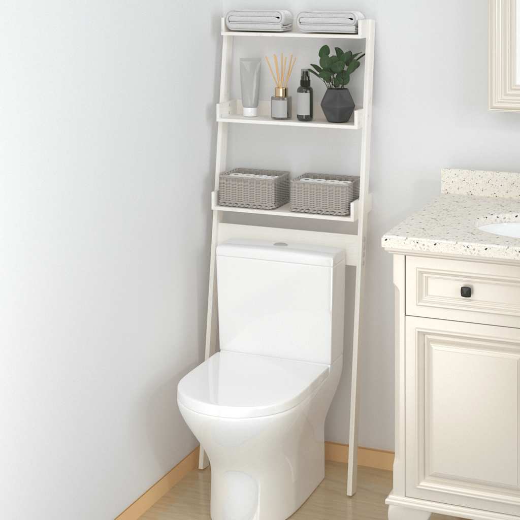 Toilet Rack 63.5X32X179 Cm Solid Wood Pine