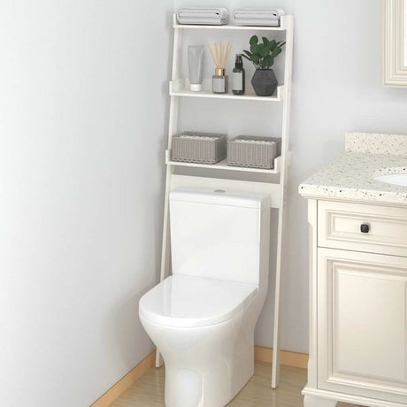 Toilet Rack 63.5X32X179 Cm Solid Wood Pine