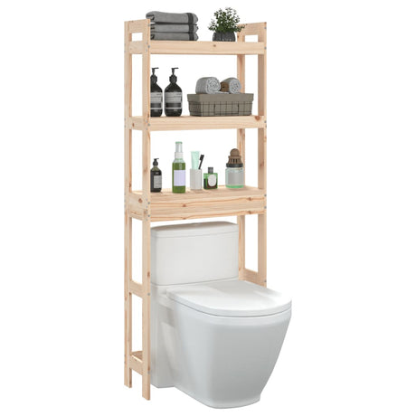 Toilet Rack 63X26X171 Cm Solid Wood Pine