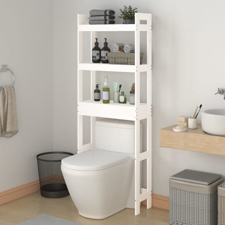 Toilet Rack 63X26X171 Cm Solid Wood Pine