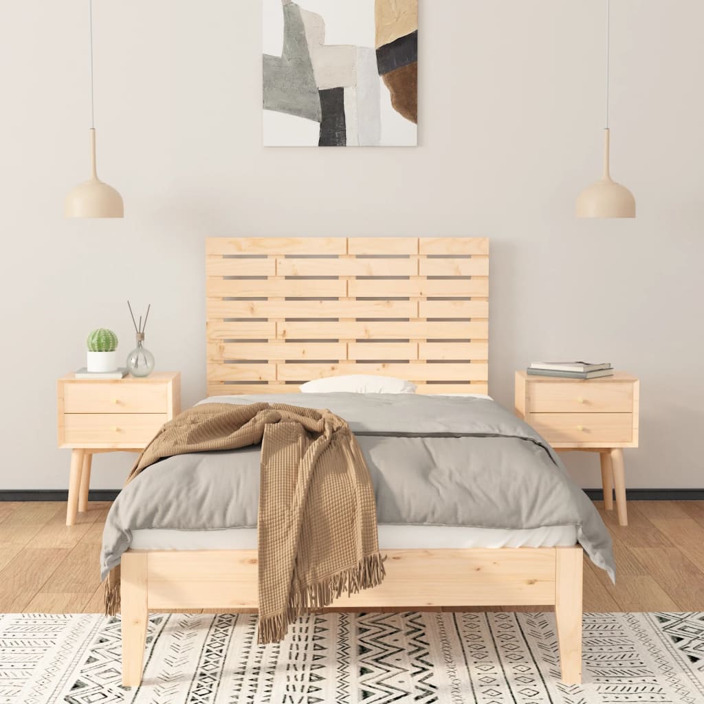 Wall Headboard 96X3X63 Cm Solid Wood Pine