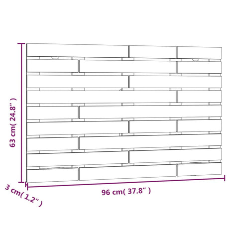 Wall Headboard 96X3X63 Cm Solid Wood Pine
