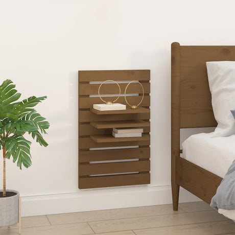 Wall-Mounted Bedside Shelves 2 Pcs Solid Wood Pine