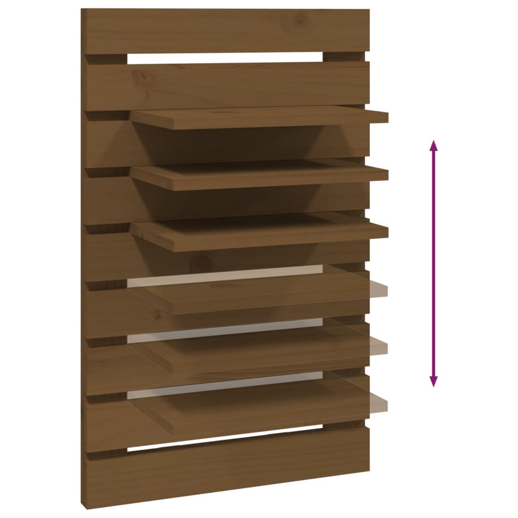 Wall-Mounted Bedside Shelves 2 Pcs Solid Wood Pine