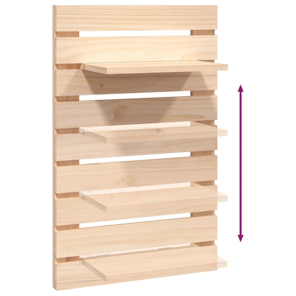 Wall-Mounted Bedside Shelves 2 Pcs Solid Wood Pine