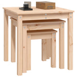 Nesting Tables 3 pcs Solid Wood Pine