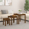 Nesting Tables 3 Pcs Solid Wood Pine