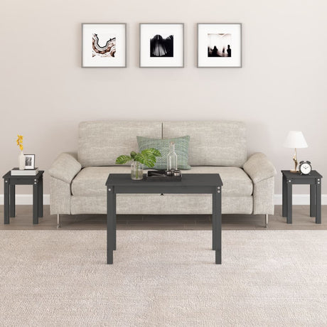 Nesting Tables 3 Pcs Solid Wood Pine