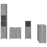 4 Piece Bathroom Furniture Set Engineered Wood
