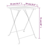 3 Piece Folding Bistro Set Solid Wood Acacia And Steel