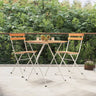 3 Piece Folding Bistro Set Solid Wood Acacia And Steel