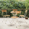Folding Garden Chairs 6 Pcs Steel And Solid Wood Acacia