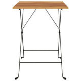 Folding Bistro Table 55x54x71 cm Solid Wood Teak and Steel