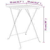 Folding Bistro Table 55x54x71 cm Solid Wood Teak and Steel
