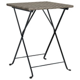 3 Piece Folding Bistro Set Poly Rattan
