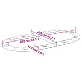 10-Player Folding Poker Tabletop 208X106X3 Cm