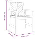 3 Piece Garden Lounge Set Solid Wood Acacia