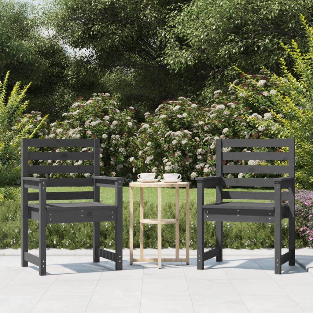 Garden Chairs 2 Pcs Solid Wood Pine
