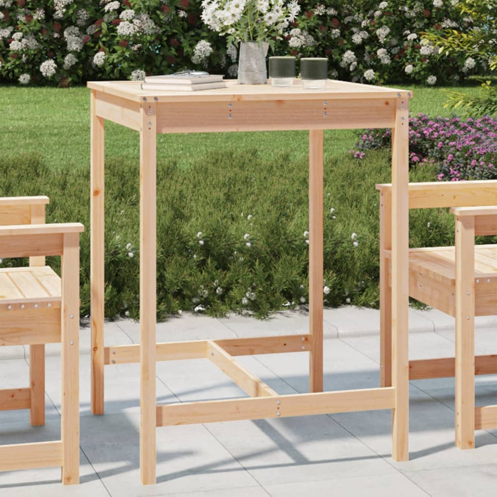 Garden Table Solid Wood Pine