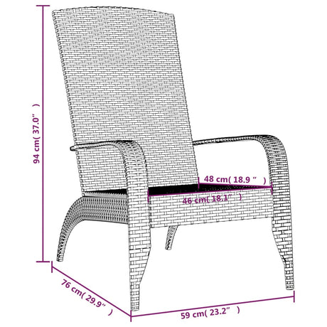 Garden Adirondack Chair Poly Rattan