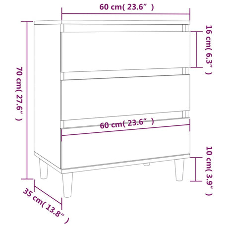 Sideboard 60X35X70 Cm Engineered Wood