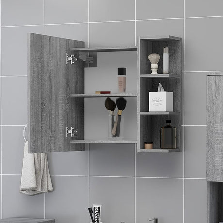 Bathroom Mirror Cabinet 62.5X20.5X64 Cm Engineered Wood
