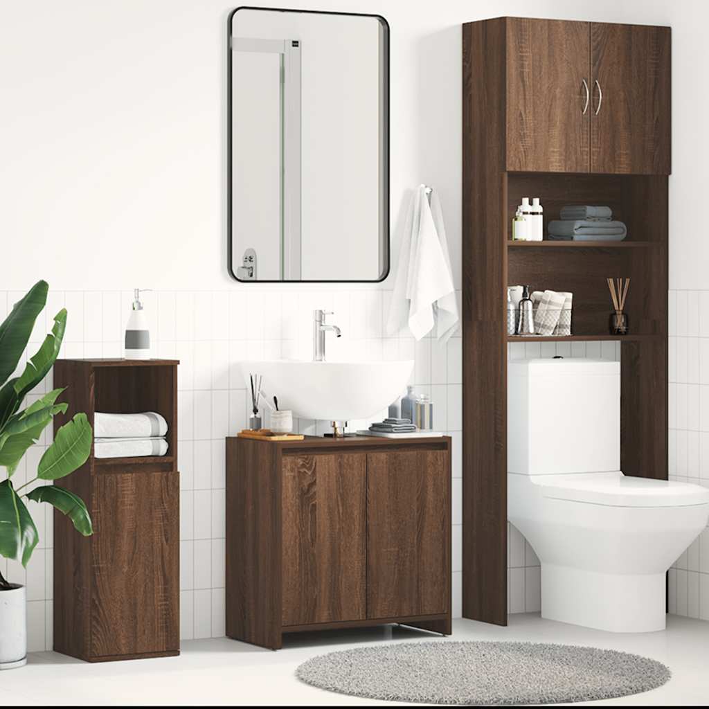 Bathroom Cabinet 60X33X61 Cm Engineered Wood