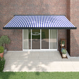 Retractable Awning Orange And Brown Fabric And Aluminium