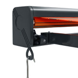 Retractable Awning Orange And Brown Fabric And Aluminium