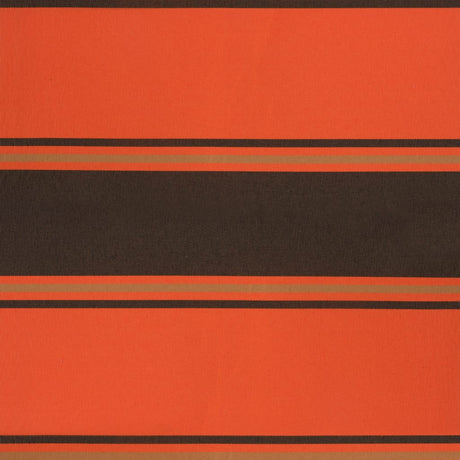 Retractable Awning Orange And Brown Fabric And Aluminium
