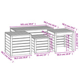 4 Piece Garden Box Set Solid Wood Pine