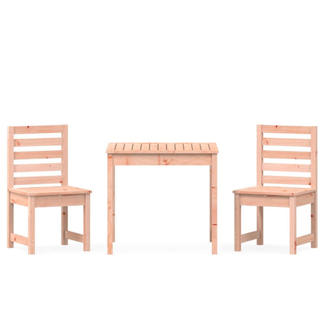 3 Piece Garden Bistro Set Solid Wood Douglas
