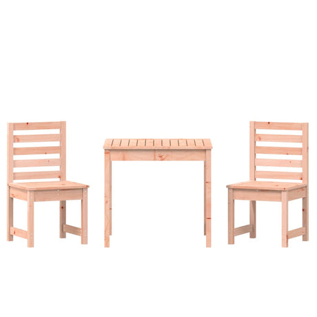 3 Piece Garden Bistro Set Solid Wood Douglas